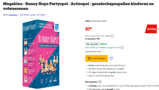Megableu Bunny Hops Bordspel voor €5,99 bij Bol