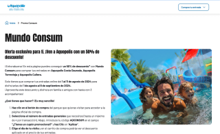 Cupón 50% Descuento entradas Aquópolis