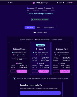 80€ de Luz Gratis con las tarifas Octopus Energy