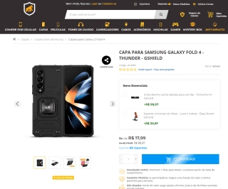 Capa para Samsung, modelo Galaxy Fold 4 Thunder da Gshield - R$ 89,97