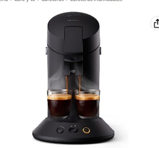 Cafetera eléctrica marca Philips midelo CSA210/61 en color negro por 49,58€