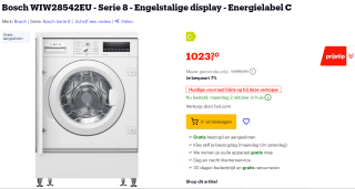Bosch wasdroger WIW28542EU voor €1.023,20 bij Bol.com