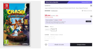 Juego Nintendo Switch Crash Bandicoot N.Sane Trilogy por 15.05€