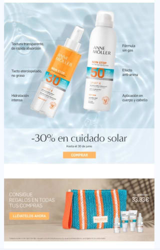 -30% Cuidado Solar en Anne Moller.