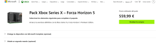 Pack Xbox Series X y Forza Horizon 5 por 559,99€
