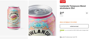 1+1 gratis op de Lowlander Tompouce Blond alcoholarm 33cl bij de Hema