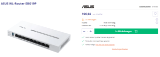 ASUS WL-Router EBG19P voor €106,92 via Azerty