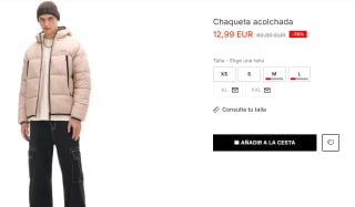 Chaqueta acolchada para Hombre por 12.99€