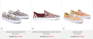 Hasta 50% + 20% EXTRA en tu compra en Vans calzado desde 14€