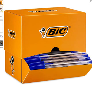 BIC Cristal Original - Bolígrafos de punta media (1.0 mm), Caja de 150 unidades, Azul por 19,99€
