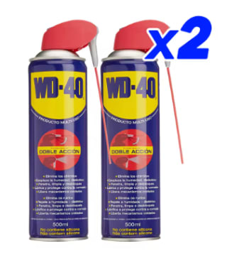Pack 2 WD-40 aceite multiusos lubricante afloja todo 500ml por 16,96€