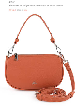 Bandolera de mujer Verona Pequeña en color marrón por 25.99€