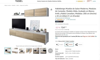 Habitdesign Mueble de Salon Moderno por 154,94€