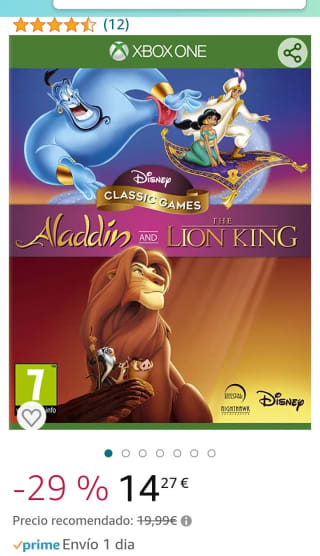 Disney Classic Games: Aladdin and The Lion King, Xbox One por 14,27€.