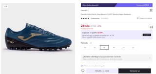 Zapatilla Fútbol Adulto Joma Número-10 2317 por 26.59€ (Cuenta Nueva 16.59€)