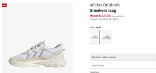 Adidas Originals witte sneaker voor €38,95 bij Zalando