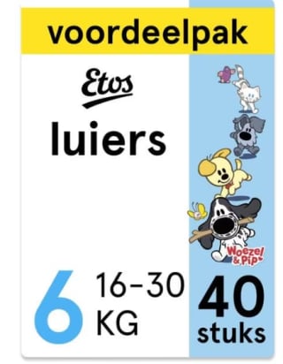 Diverse maten Etos Woezel & Pip Luiers Extra Large Voordeelpak 2 voor €10