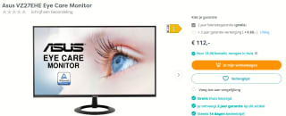 Asus VZ27EHE Eye Care Monitor voor €112 bij Art&Craft