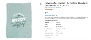 Manta Mr.Wonderful – Blanket – Do Nothing por 9,94€