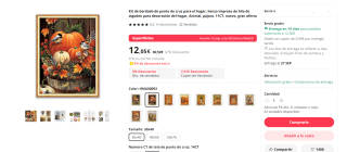 Recopilación Kits punto de cruz otoñales por 11,45€/8,81€ según tela