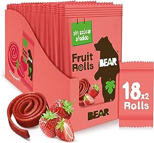Pack 18 bolsitas Rollitos de Fruta Sabor Fresa por 9,36€