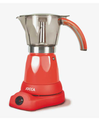 Jocca - Cafetera Italiana Eléctrica | 6 Tazas | Jarra Sin Cables | Base Eléctrica | Giro 360º | Jarra con Asa de Frío | Apagado automático | Mantiene el Calor por 21.25€ (Cuenta Nueva 12.75€)