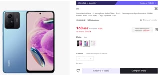 Xiaomi Redmi Note 12S de 8GB/256GB por 120€