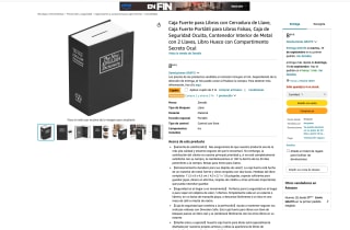 Caja Fuerte para Libros con Cerradura de Llave Zerodis por solo 8,20€
