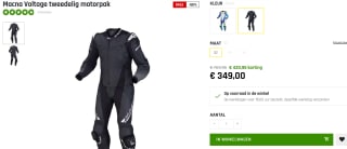 Macna Voltage tweedelig motorpak met 55% korting, voor €349