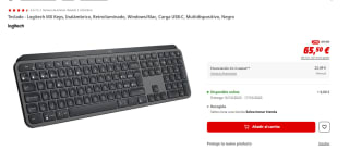 Teclado Logitech MX Keys Retroiluminado por 65.50€