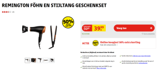 Remington Föhn en Stijltang geschenkset voor €19,99
