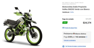 Motocicleta Doble Propósito Italika DM200 por $24,374