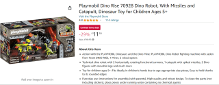 Playmobil Robo-Dino vechtmachine (70928) voor €13,49 bij Amazon