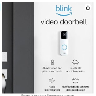 Blink Video Doorbell + Blink Sync Module 2 à 33,32€