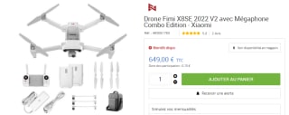 Drone Fimi X8SE 2022 V2 avec Mégaphone Combo Edition - Xiaomi à 649€