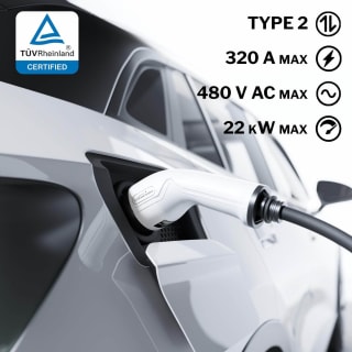 Oplaadkabel voor elektrische auto type 2, 22 kW – 7 m voor €74,99 dmv code