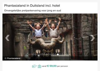 Tickets Phantasialand + een hotel met ontbijt vanaf €59 p.p. via Travelcircus