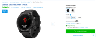 Garmin Epix Pro Zwart 47mm voor €649 bij Coolblue