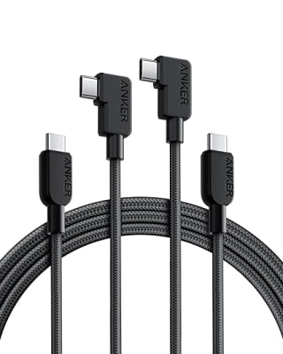 2x Anker USB-C Right Angle Cable 180 cm voor €9,58 bij Amazon