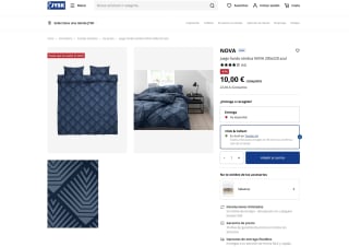 Juego funda nórdica NOVA 200x220 azul por solo 10€