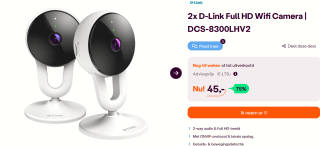 D-Link Full HD Wi-Fi Camera 2 stuks voor €45 ibij ibood