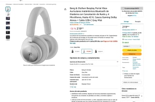 Auriculares Bang & Olufsen Beoplay Portal Xbox Inalámbricos Bluetooth de Diadema por 219,99€