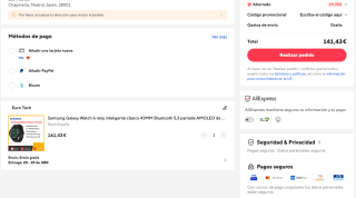 Samsung Galaxy Watch 6 AMOLED 1,3"por solo 141,43€