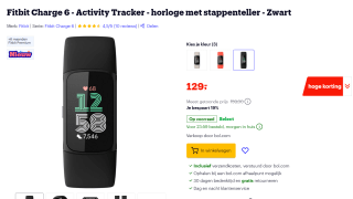 Fitbit Charge 6 voor €129 bij Bol