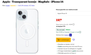 Apple - Transparant hoesje - MagSafe - iPhone 14 voor €19,99 bij Bol.