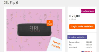 JBL Flip 6 voor €75 + 1 ING punt