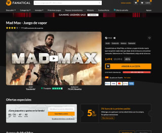 Mad Max Juego de vapor Steam por solo 2,49€