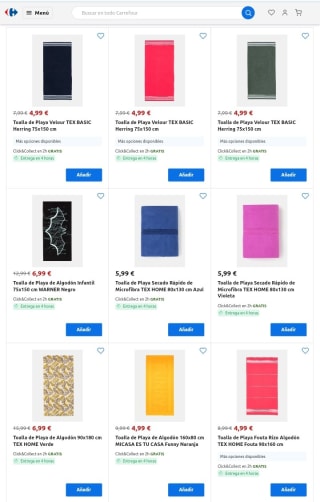Toallas de Playa desde 4,99€ en Carrefour.