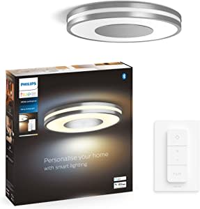 Philips Hue plafondlamp Still zwart ⌀39cm 22,5W met Dimmer switch voor €136 bij Amazon
