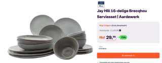 Jay Hill Serviesset Brecqhou - 16-delig voor €29,95 bij Ibood
